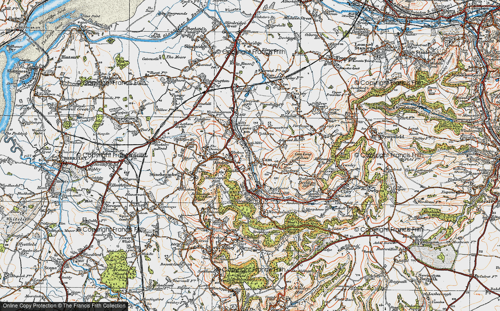 Old Map of Upper Cam, 1919 in 1919