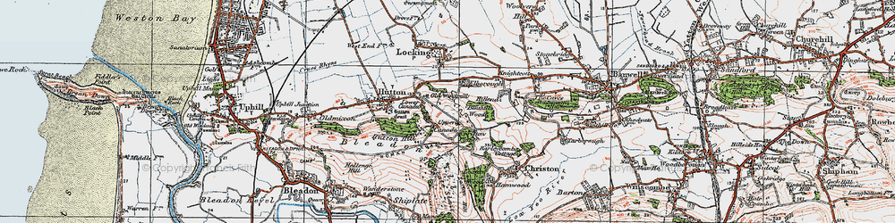 Old map of Upper Canada in 1919