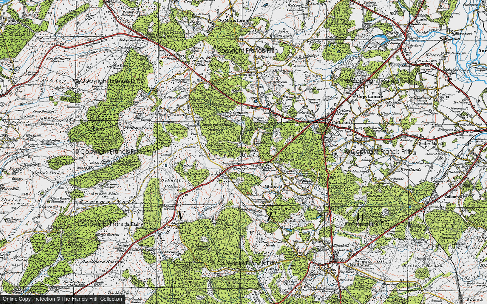 Old Map of Historic Map covering Blackthorn Copse in 1919