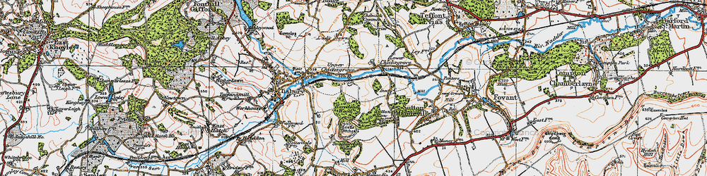 Old map of Upper Chicksgrove in 1919