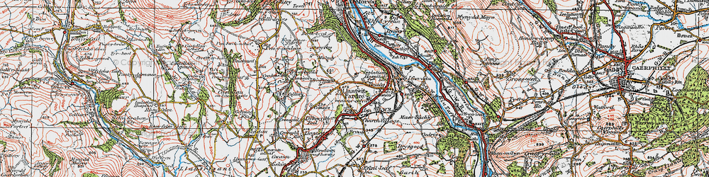 Old map of Upper Church Village in 1922