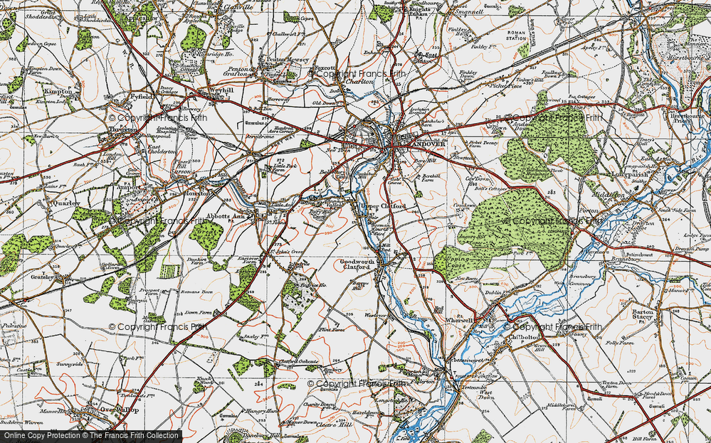 Old Map of Upper Clatford, 1919 in 1919