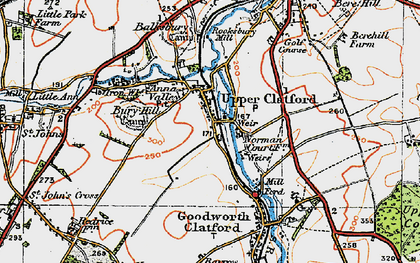 Old map of Upper Clatford in 1919