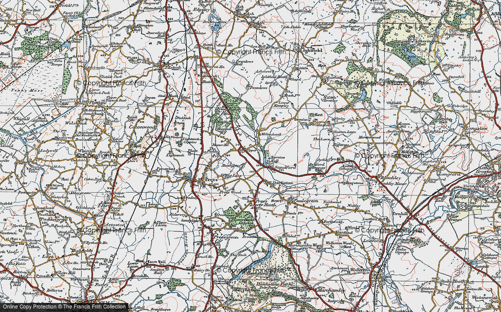 Old Map of Upper College, 1921 in 1921