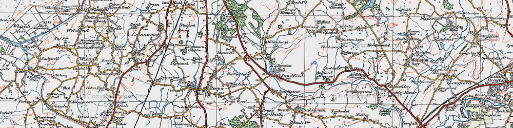 Old map of Upper College in 1921