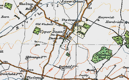 Old map of Upper Dean in 1919