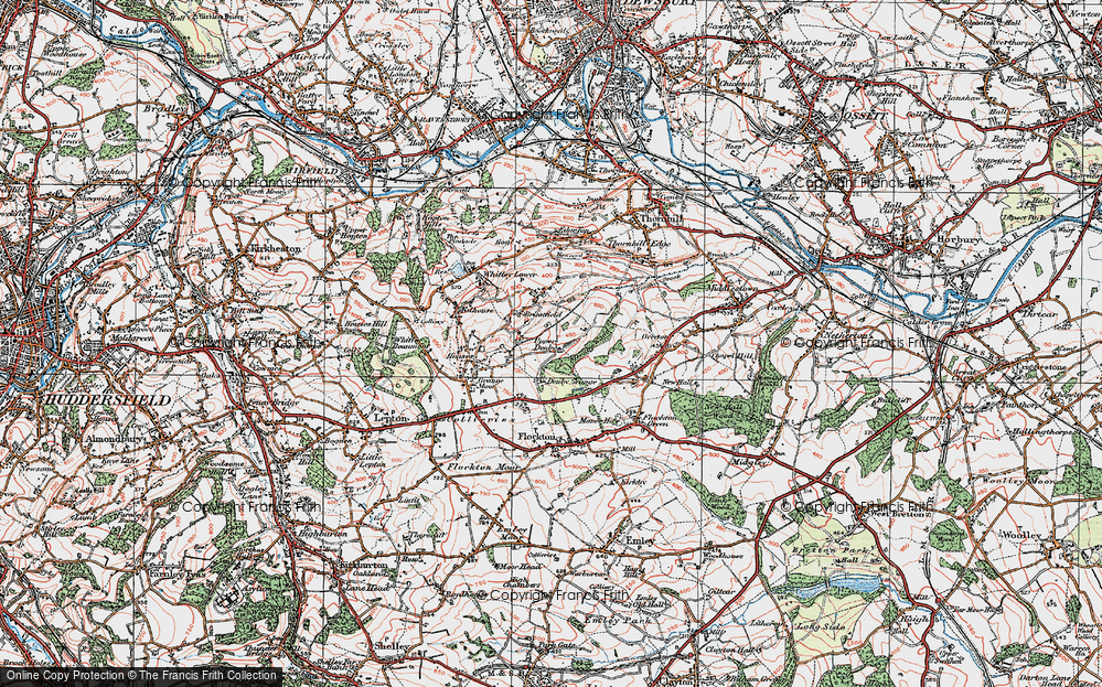 Old Map of Upper Denby, 1925 in 1925