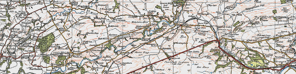 Old map of Upper Denton in 1925
