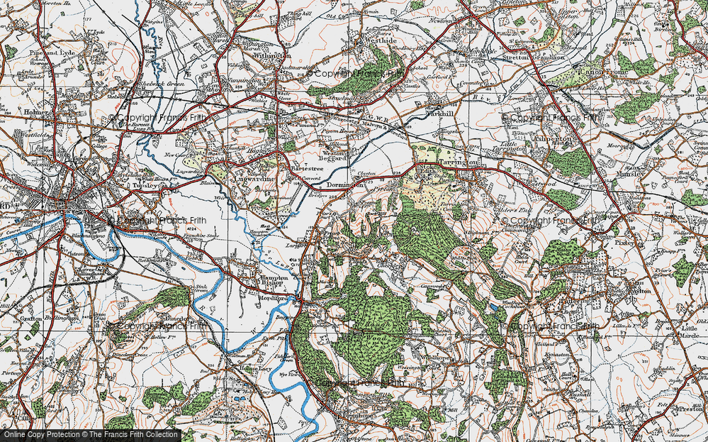 Old Map of Upper Dormington, 1920 in 1920