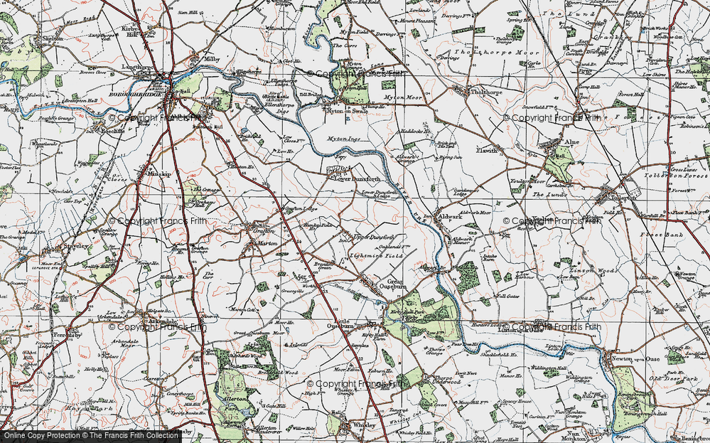 Old Map of Upper Dunsforth, 1925 in 1925