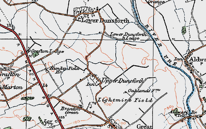 Old map of Upper Dunsforth in 1925
