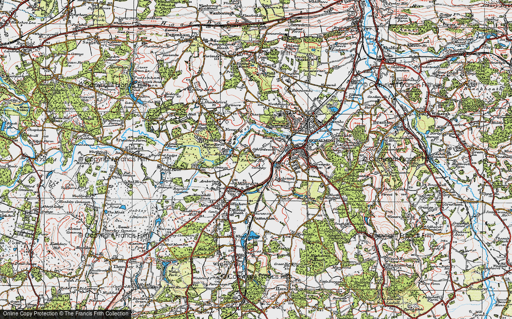 Old Map of Upper Eashing, 1920 in 1920