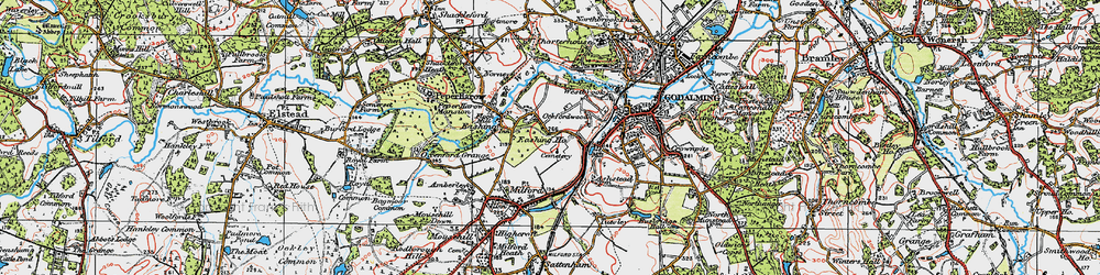 Old map of Upper Eashing in 1920