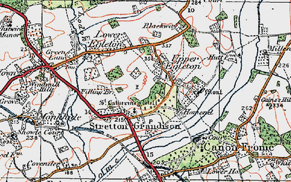 Old map of Upper Egleton in 1920