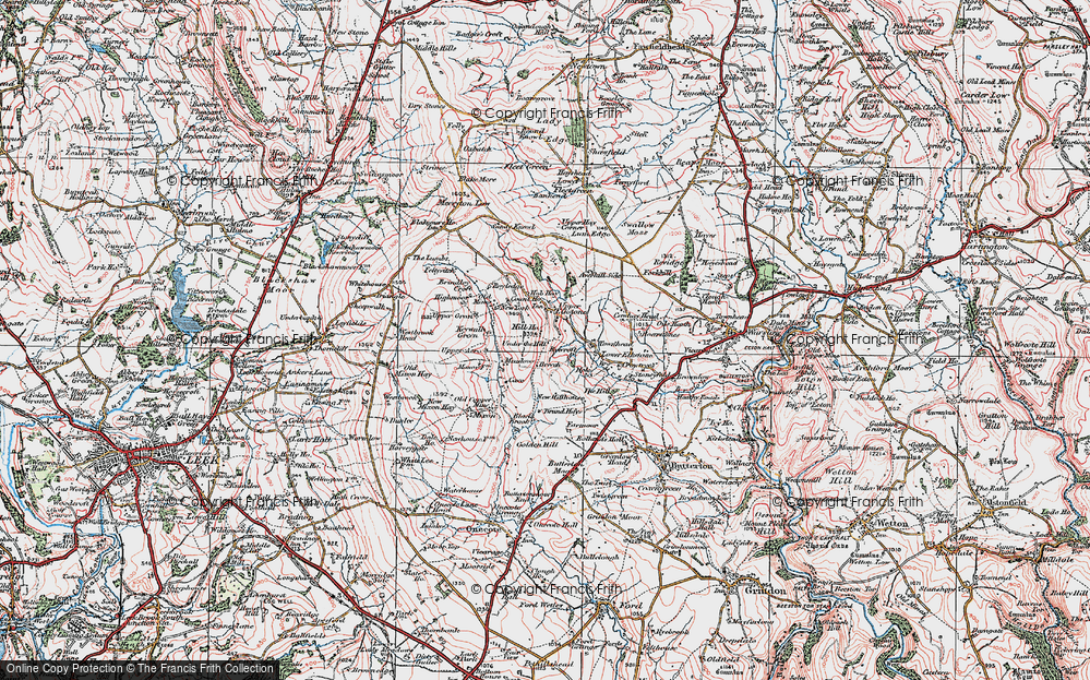 Old Map of Historic Map covering Brindley Croft in 1923