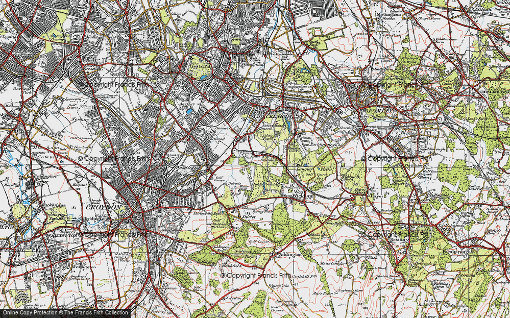 Old Map of Upper Elmers End, 1920 in 1920