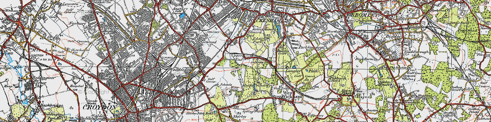 Old map of Upper Elmers End in 1920