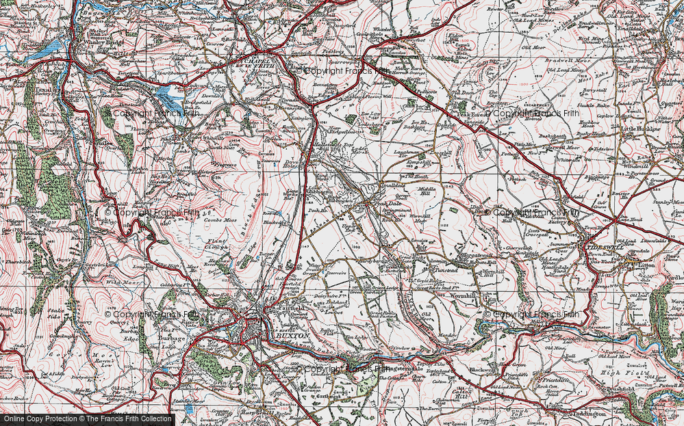 Old Map of Historic Map covering Bibbington in 1923