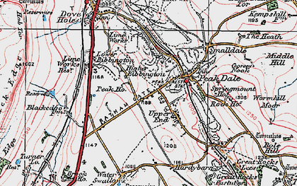 Old map of Bibbington in 1923