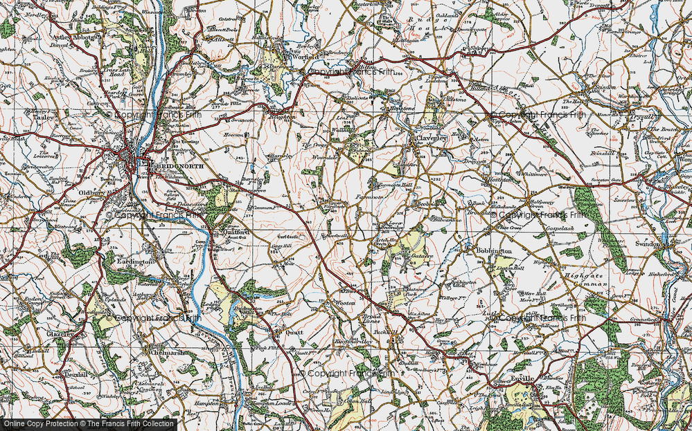 Old Map of Upper Farmcote, 1921 in 1921