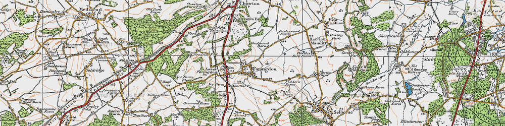 Old map of Bush Down in 1919