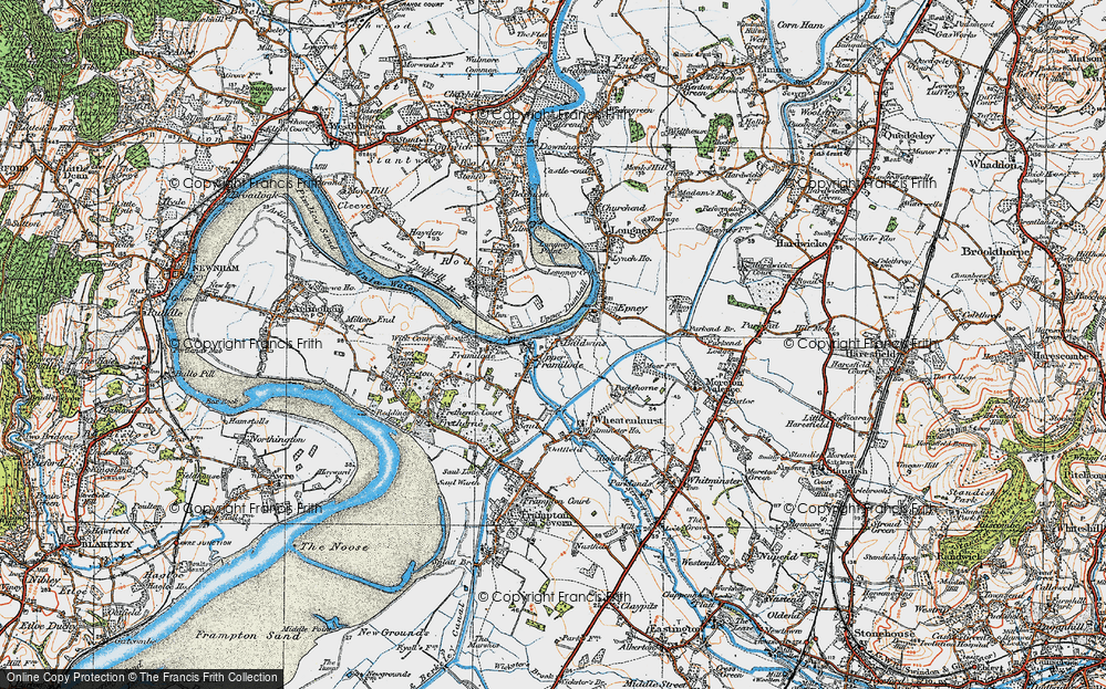 Old Map of Upper Framilode, 1919 in 1919