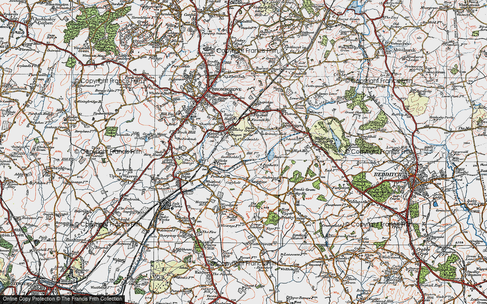 Old Map of Upper Gambolds, 1919 in 1919