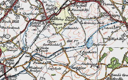 Old map of Upper Gambolds in 1919