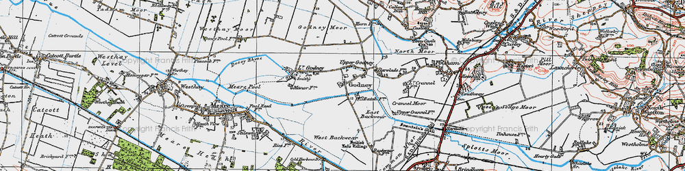 Old map of Upper Godney in 1919
