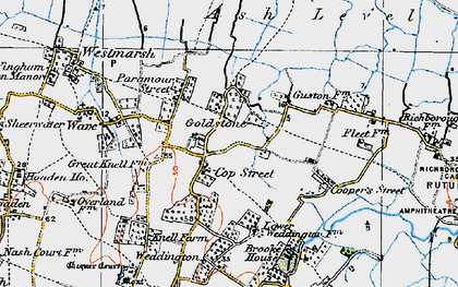 Old map of Upper Goldstone in 1920
