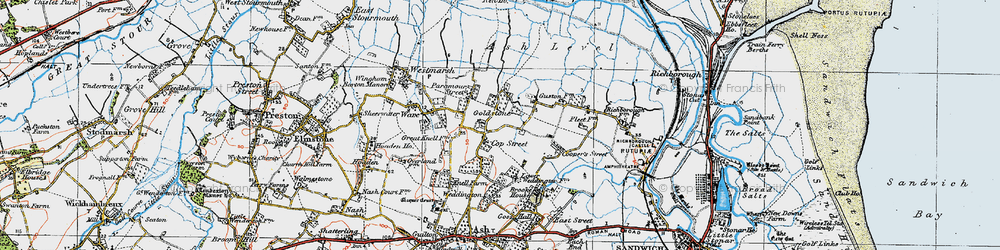Old map of Upper Goldstone in 1920