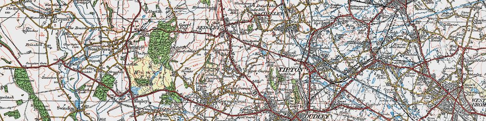 Old map of Upper Gornal in 1921