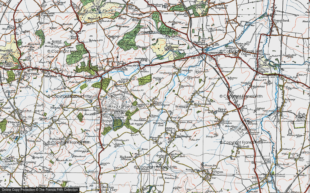 Old Map of Upper Gravenhurst, 1919 in 1919