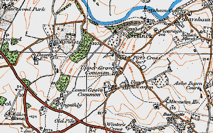 Old map of Upper Grove Common in 1919
