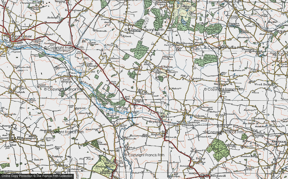Old Map of Upper Guist, 1921 in 1921