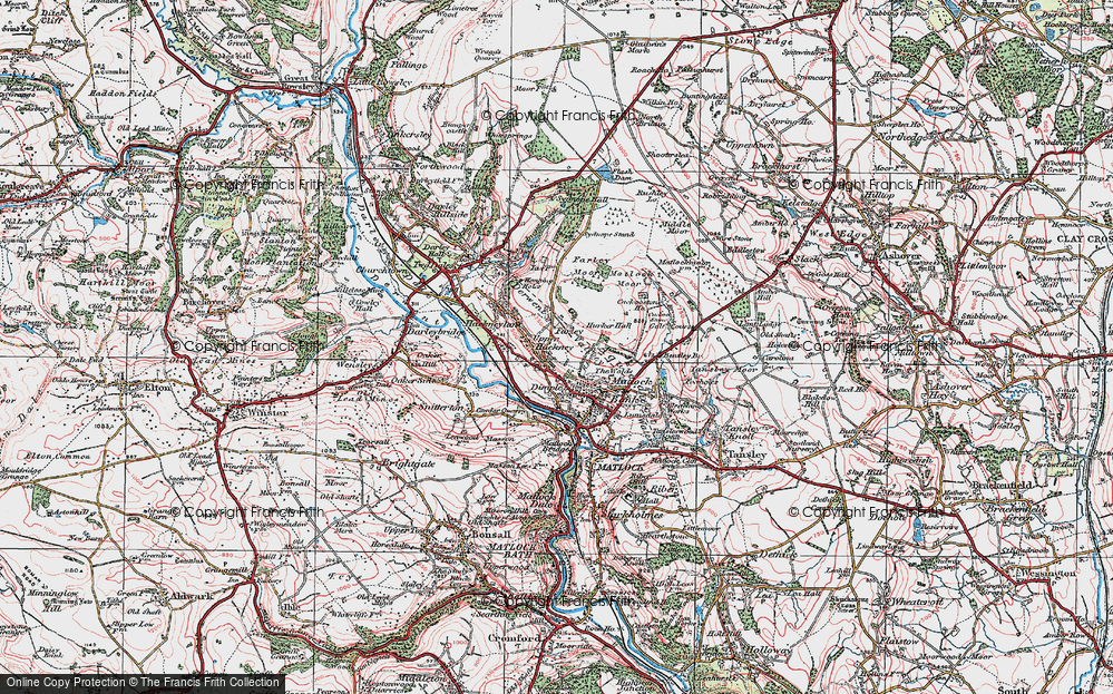 Old Maps of Upper Hackney, Derbyshire - Francis Frith