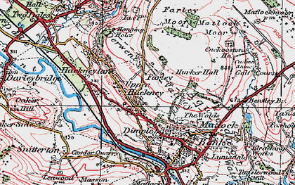 Old map of Upper Hackney in 1923