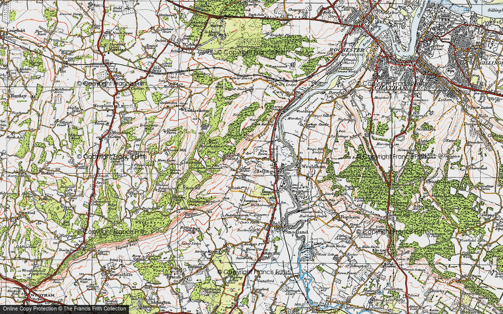 Old Map of Upper Halling, 1920 in 1920