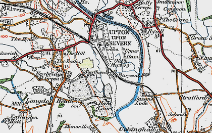 Old map of Upper Ham in 1920