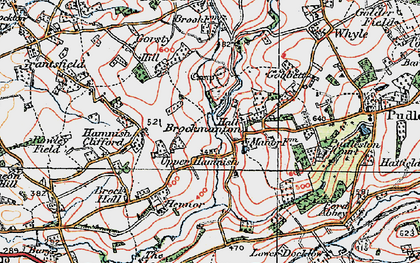 Old map of Upper Hamnish in 1920
