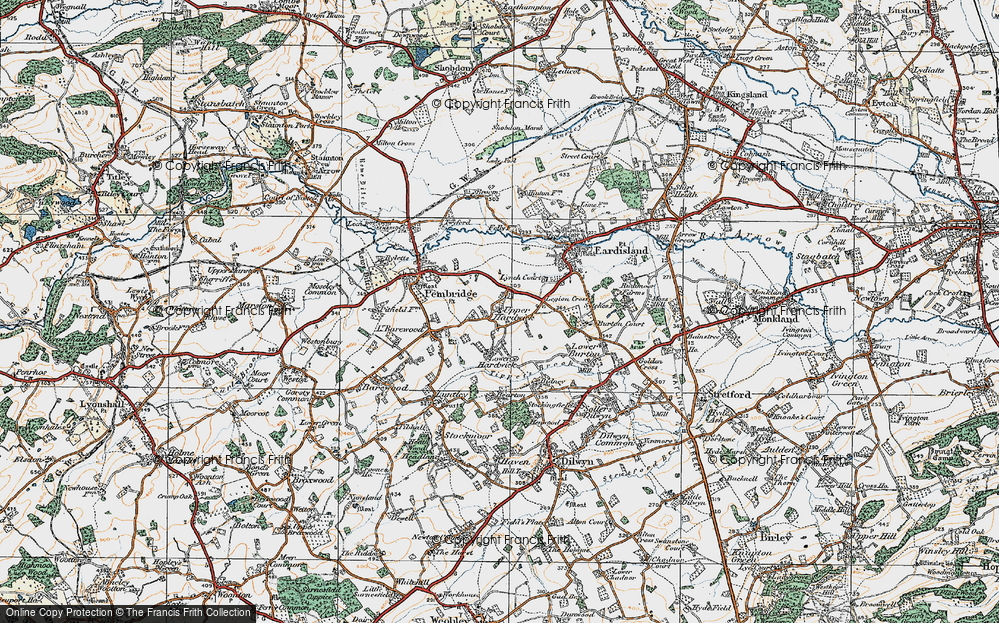 Old Map of Upper Hardwick, 1920 in 1920
