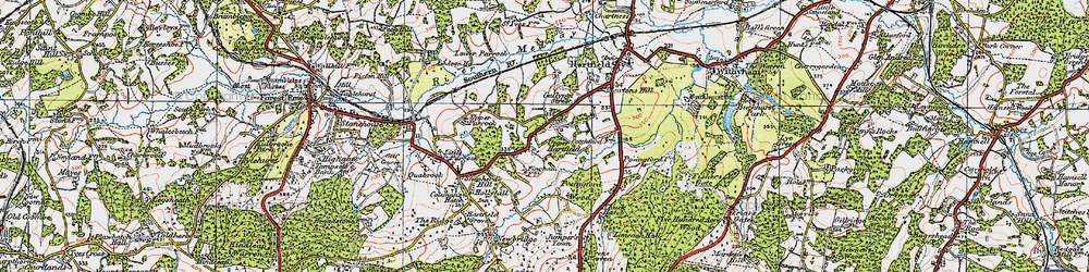 Old map of Upper Hartfield in 1920