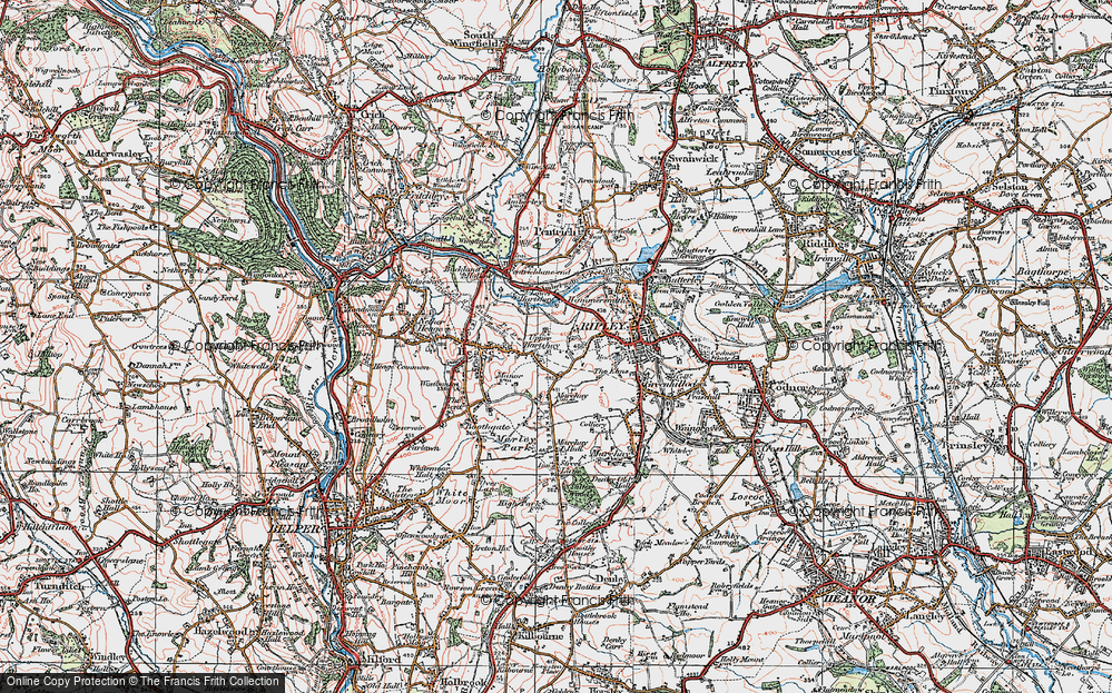 Old Map of Upper Hartshay, 1921 in 1921