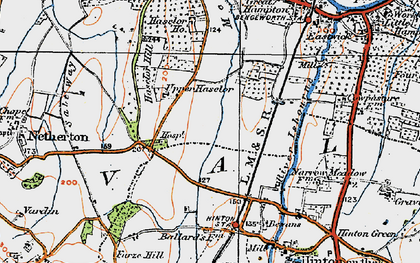 Old map of Upper Haselor in 1919