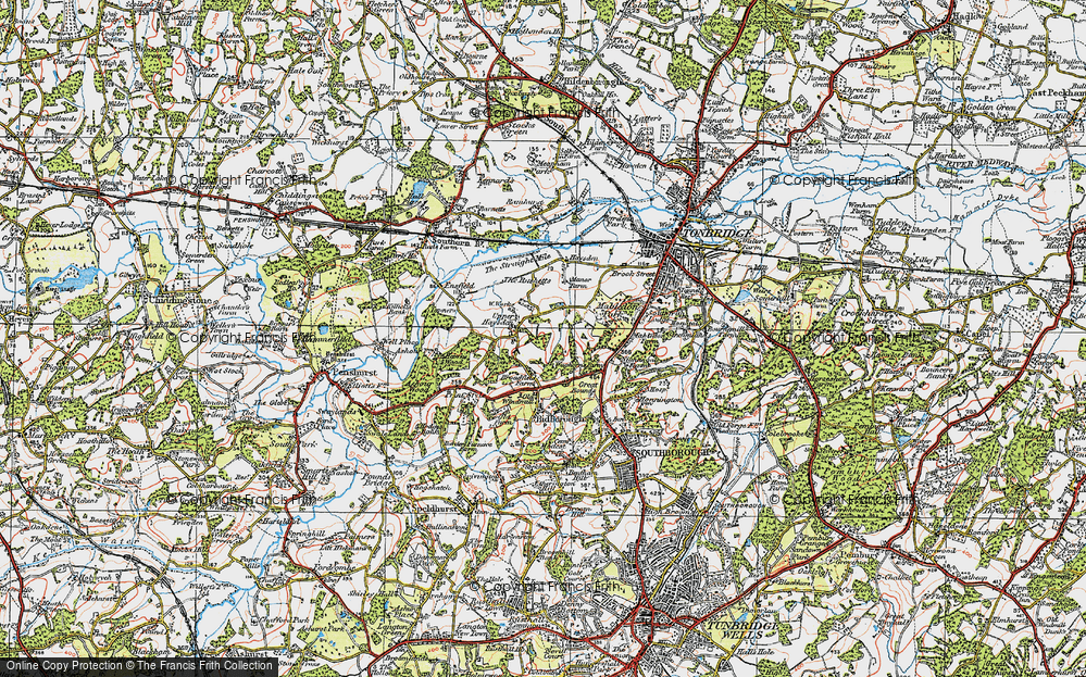 Old Map of Upper Hayesden, 1920 in 1920