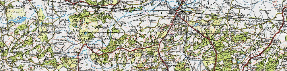 Old map of Upper Hayesden in 1920