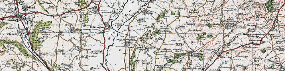 Old map of Upper Hayton in 1921