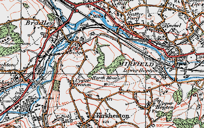 Old map of Upper Heaton in 1925