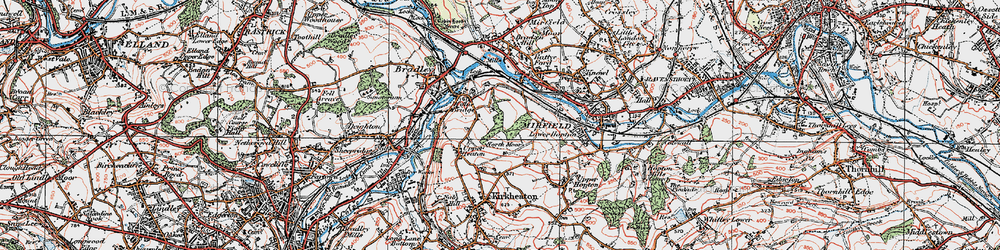 Old map of Upper Heaton in 1925