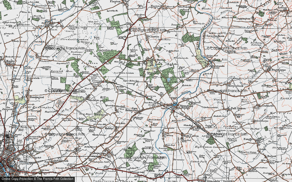 Old Map of Upper Helmsley, 1924 in 1924